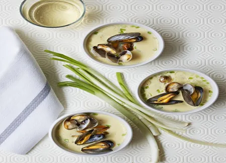 Flans de coquillages au curry
