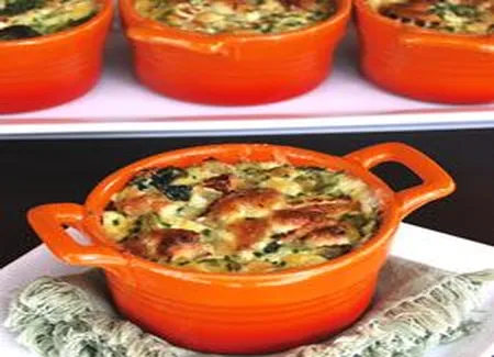 Flans de laitue au fromage de chèvre