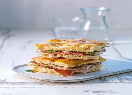Focaccia au speck et à la truffe