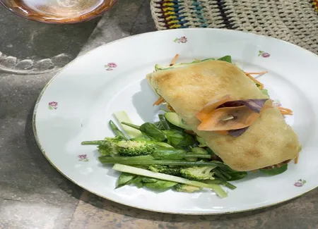 Focaccia halloumi-légumes