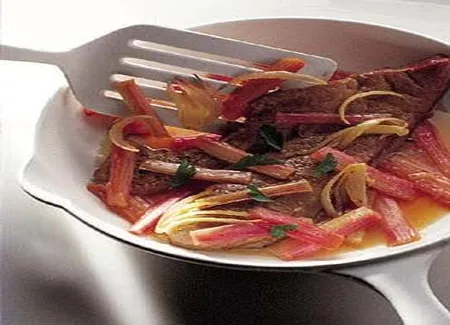 Foie de veau à la rhubarbe