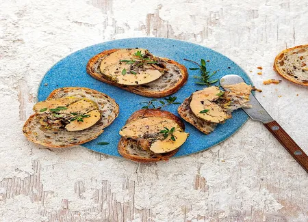 Foie gras au thé oolong et shiitake