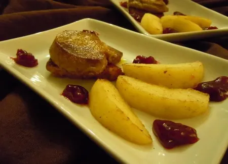 Foie gras et pommes aux pain d'épices