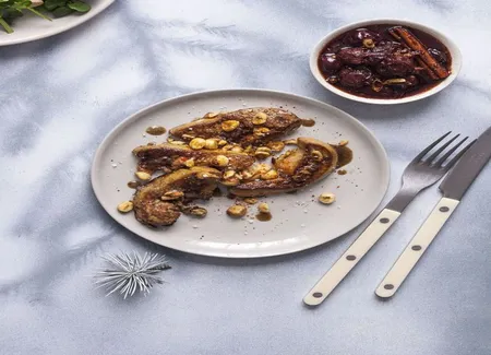 Foie gras pané aux noisettes