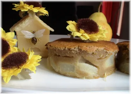 Fondant aux poires et crème de marrons