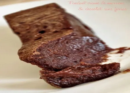 Fondant crème de marrons & chocolat