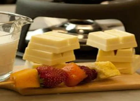 Fondue dété au chocolat blanc