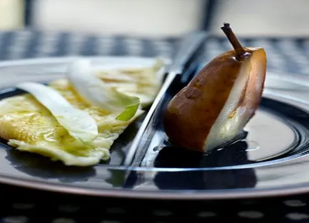 Fondue de curé nantais gratinée et variante de poires