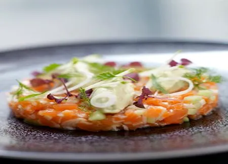 Fraîcheur de saumon et pomme verte
