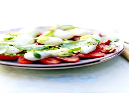 Fraises mozza-basilic