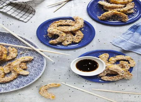 Frites de courge delicata, sauce teriyaki
