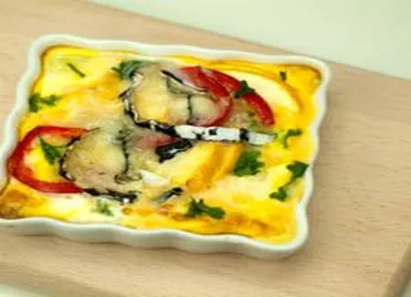 Frittata aux légumes et au fromage de chèvre