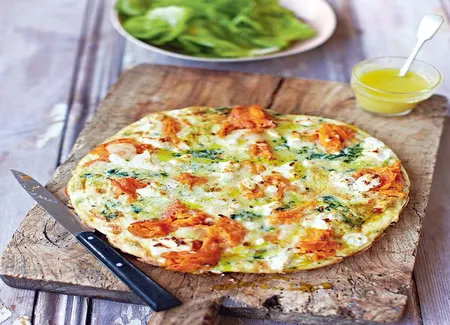 Frittata de patates douces aux épinards