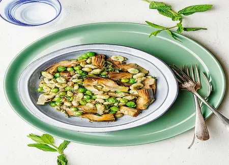 Frittedda sicilienne, fèves, petits pois