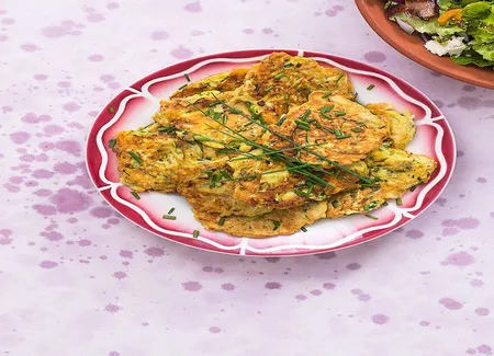 Galettes de courgette et persillé de tignes