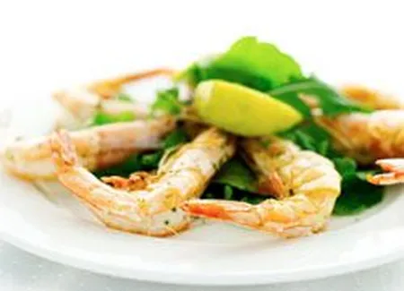 Gambas au citron à la plancha