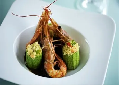 Gambas aux courgettes
