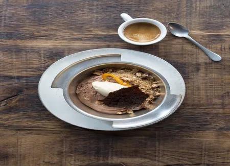 Ganache chocolat, glace cacahuète