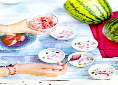 Gaspacho blanc, granité de pastèque