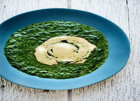 Gaspacho d'épinard et miel