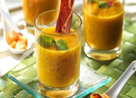 Gaspacho de melon grillé