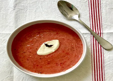 Gaspacho de tomates et moutarde