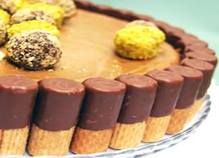Gâteau au fromage aux chocolat et tourbillon de café