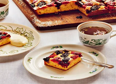 Gâteau au miel et aux baies