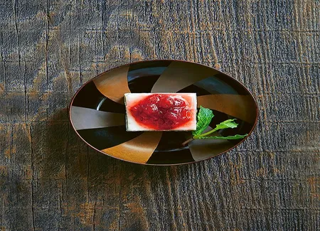 Gâteau au tofu et confiture de fraise