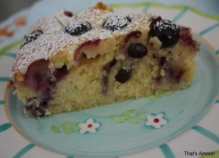 Gâteau au yaourt et myrtilles
