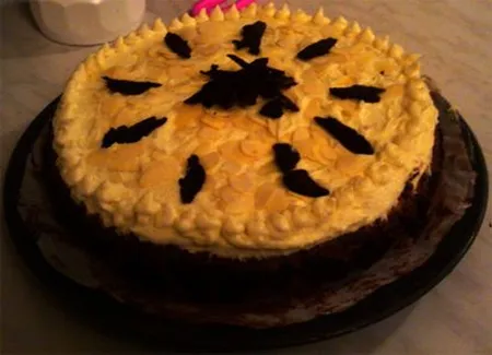 Gâteau chocolat noir et chocolat blanc