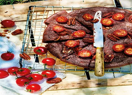 Gâteau chocolat, tomate