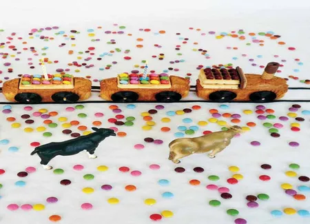Gâteau d'anniversaire train