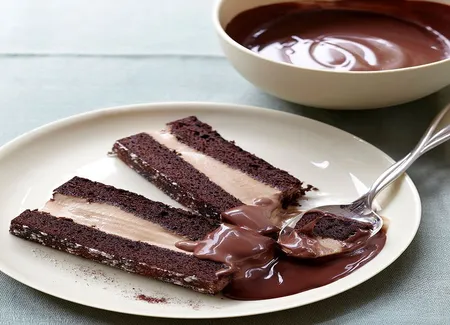 Gâteau fourré à la crème glacée