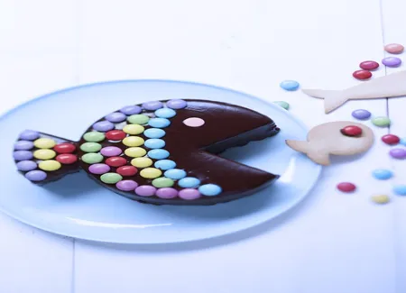 Gâteau poisson au chocolat et bonbons