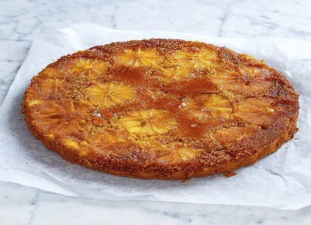 Gâteau renversé aux clémentines et à la semoule