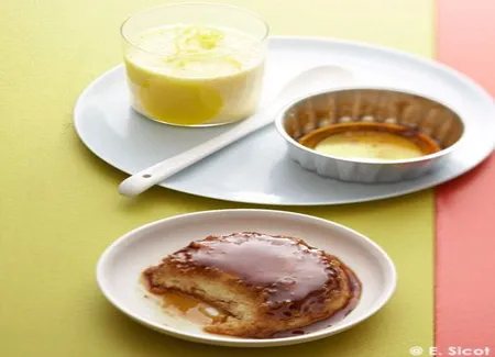 Gâteaux caramélisés au tapioca et crèmes très onctueuses