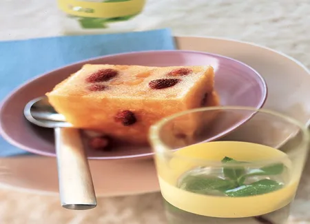 Gelée de melon aux fraises des bois