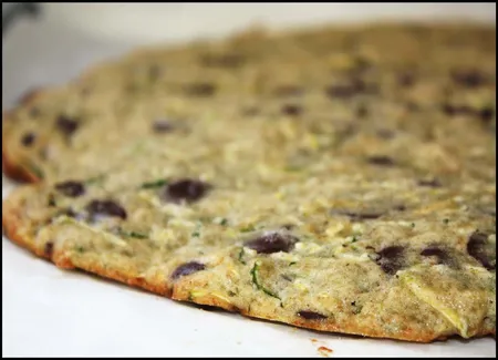 Giant cookie courgettes-chocolat