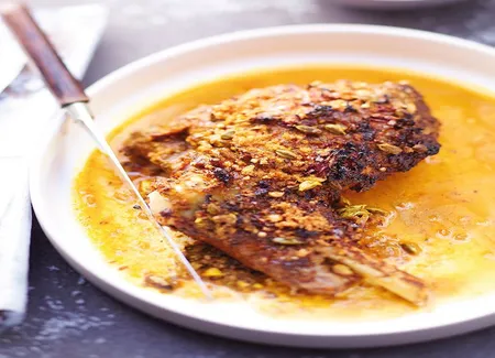 Gigot aux épices et sa sauce