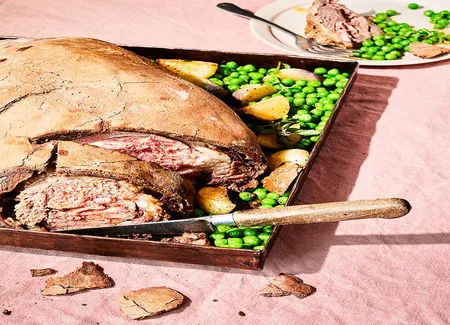 Gigot d'agneau en croûte de cacao