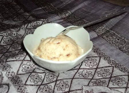 Glace et macarons à la chicorée