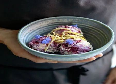 Glace ripple au cassis