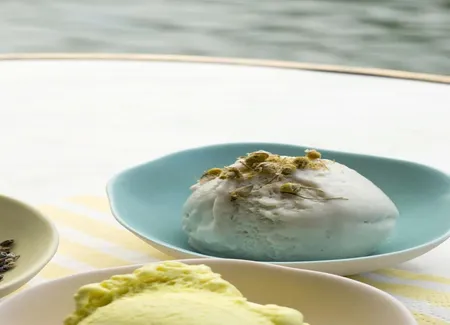 Glace vegan au lait d'avoine et camomille