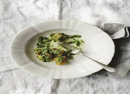 Gnocchis patates douces, ricotta et pesto d'amande