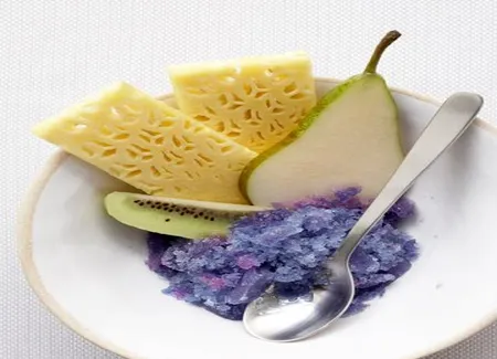 Granité d'herbes aux fruits