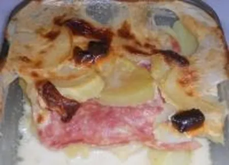 Gratin au jambon