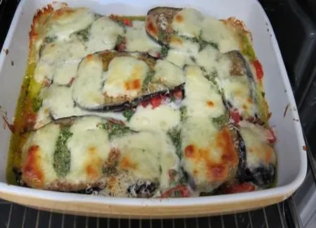 Gratin d'aubergine à la mozzarella