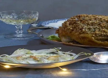 Gratin d'endives mandarine parmesan