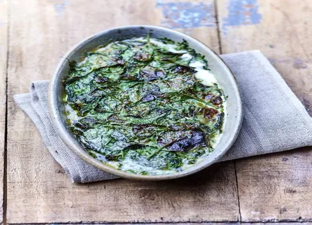Gratin d'épinards à la menthe